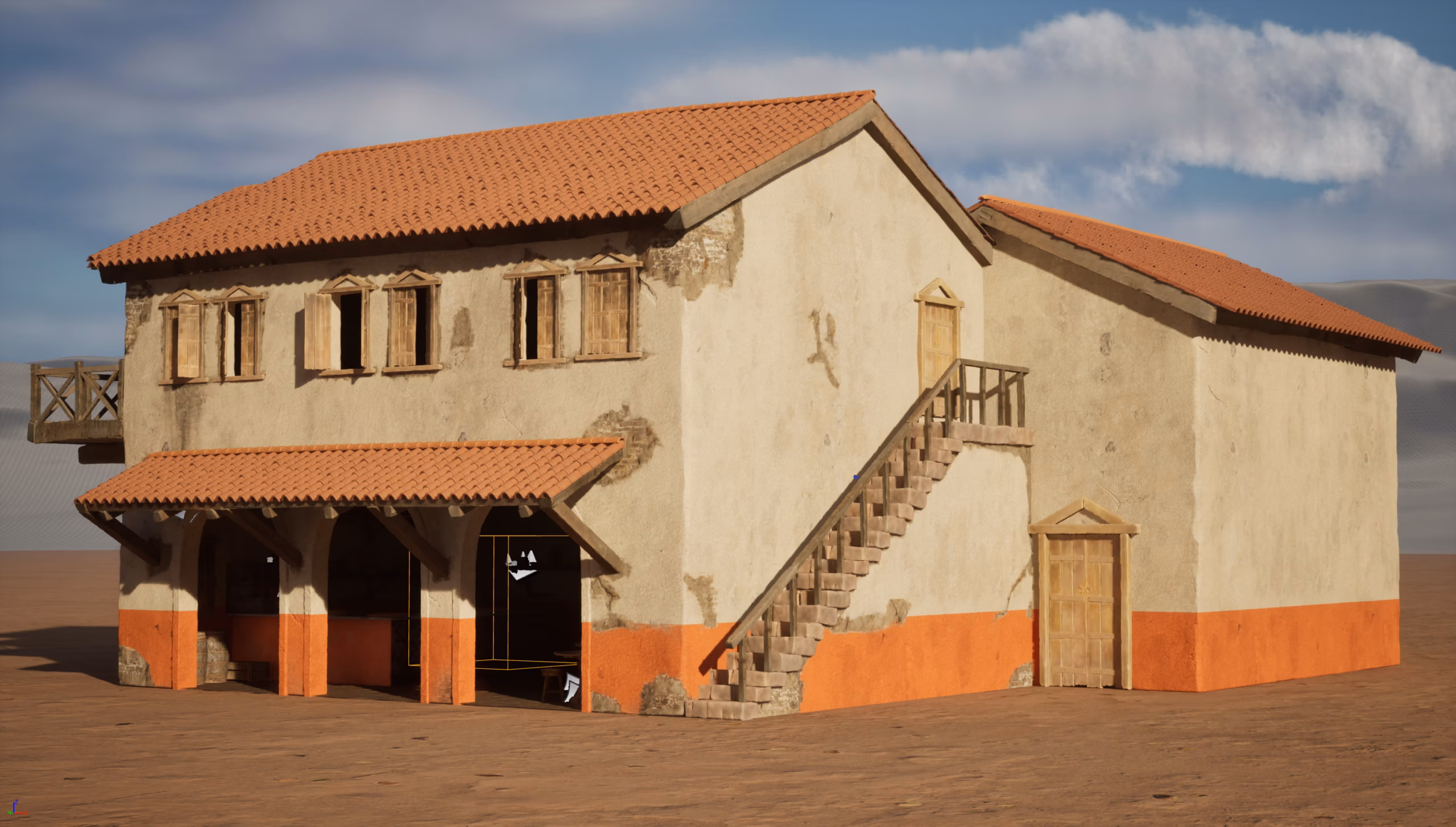Mediterranean villa exterior – 3D environment art by Hexar Studios