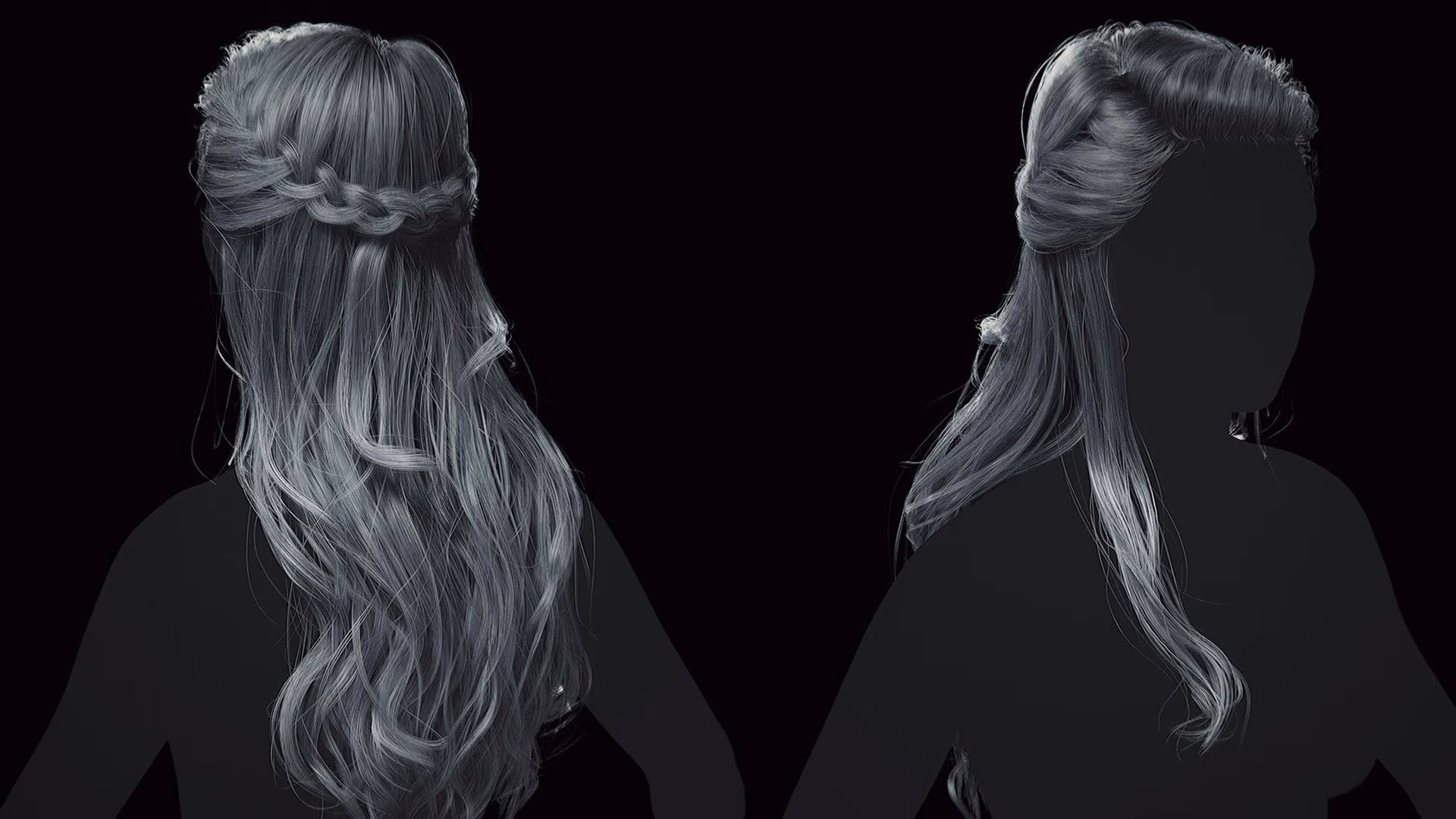 Hair Female Bridal – game art by Hexar Studios