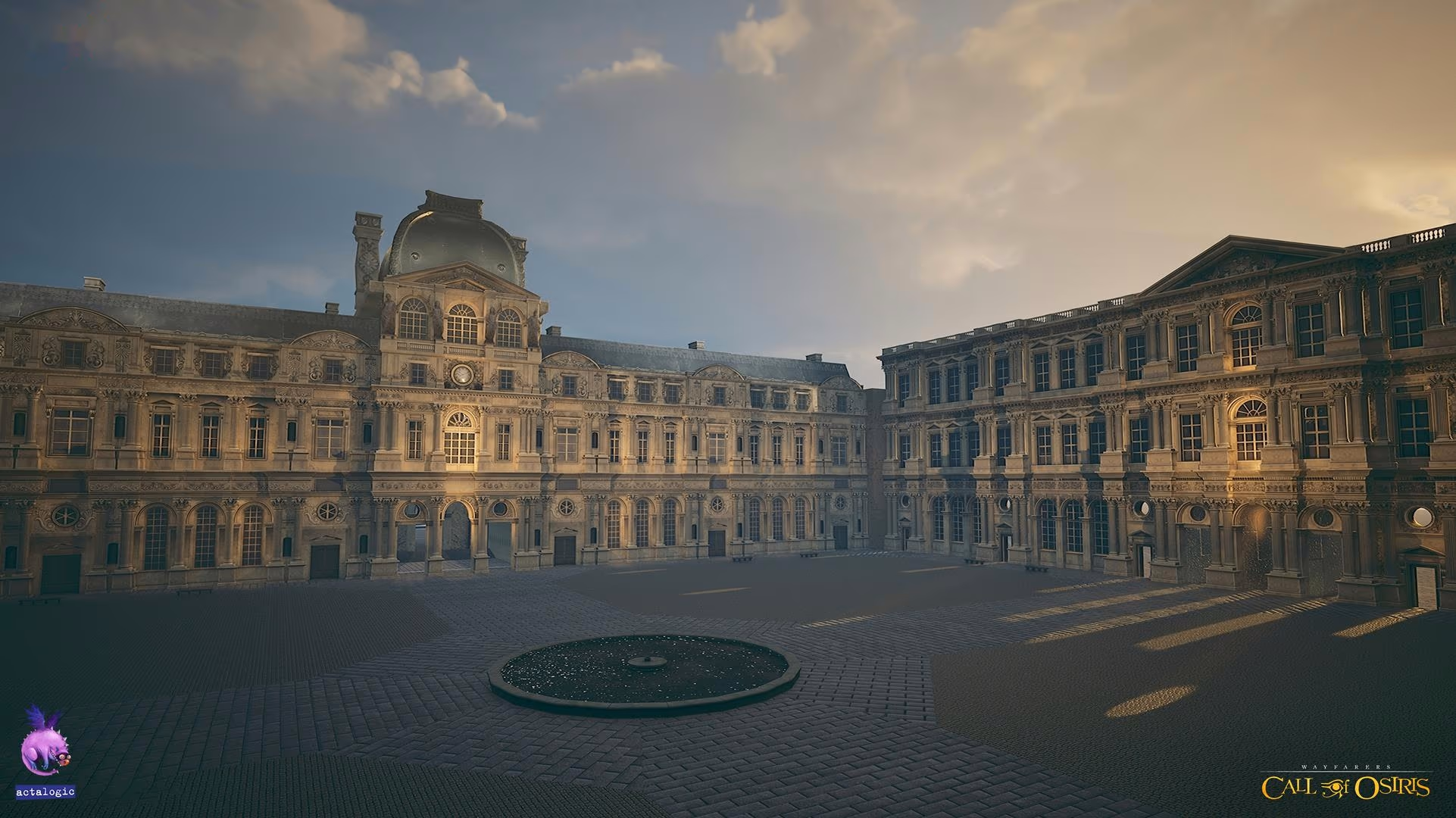 Louvre pyramid plaza – 3D environment art by Hexar Studios