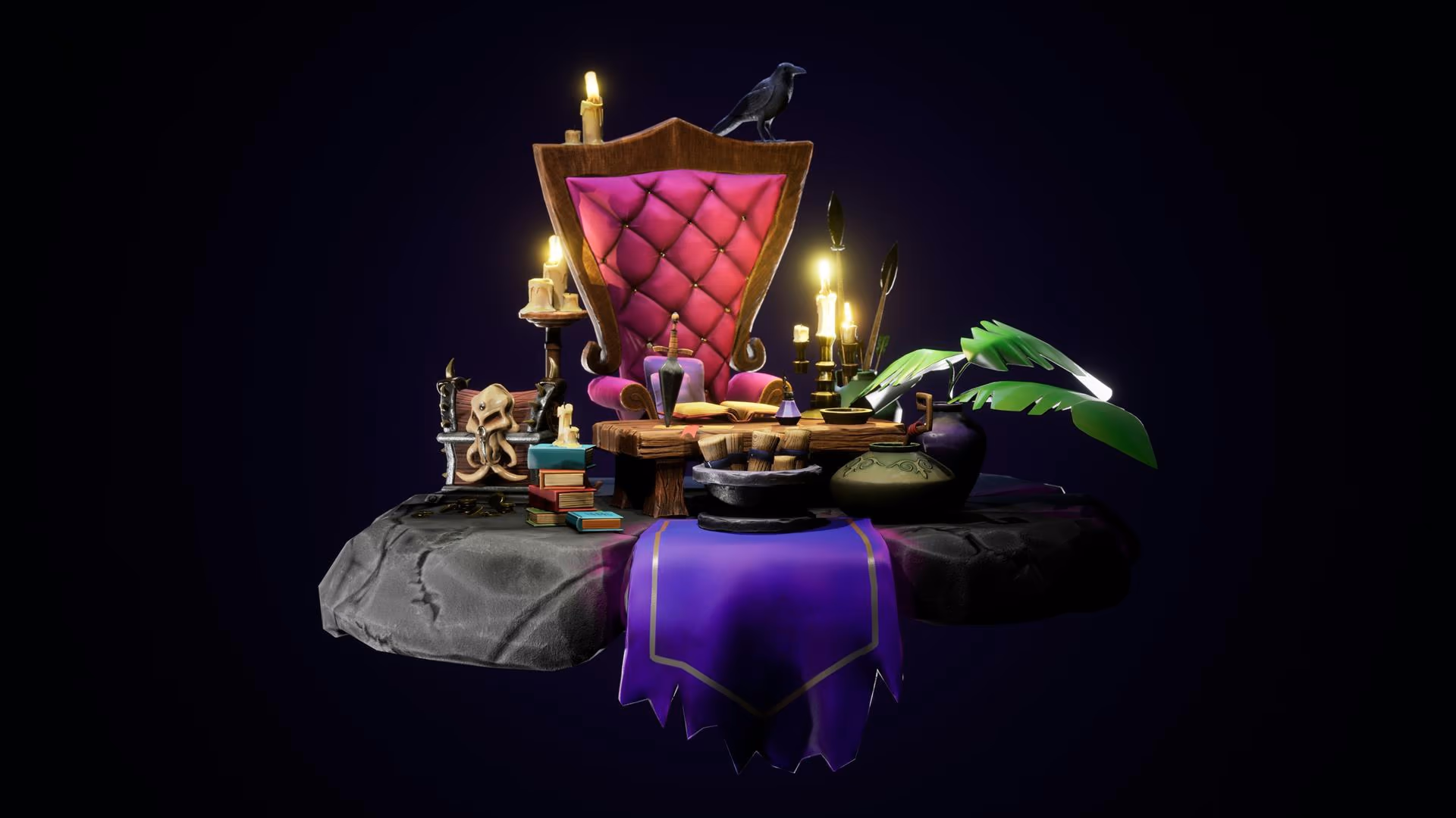 Stylized Table And Chair – game art by Hexar Studios