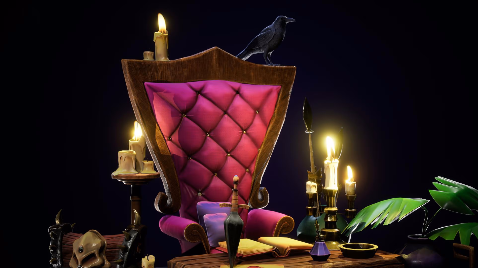 Stylized Table And Chair – game art by Hexar Studios