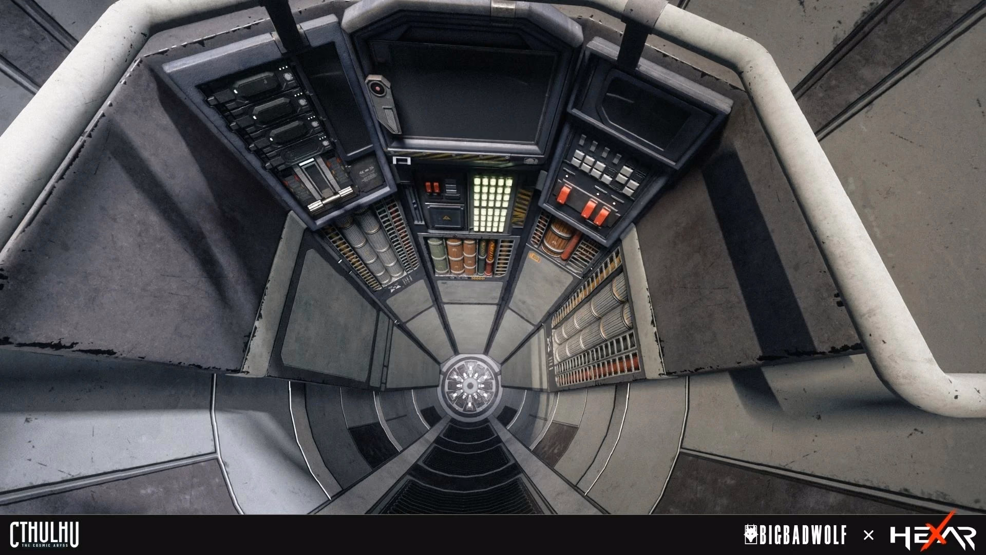 Airlock tunnel interior – Cthulhu: The Cosmic Abyss 3D game art by Hexar Studios