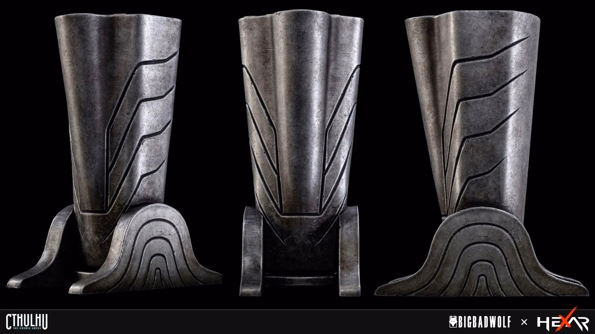 Carved alien columns – Cthulhu: The Cosmic Abyss 3D game art by Hexar Studios
